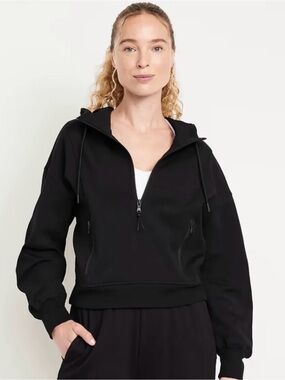 Dynamite Black Half-Zip Hooded Sweatshirt